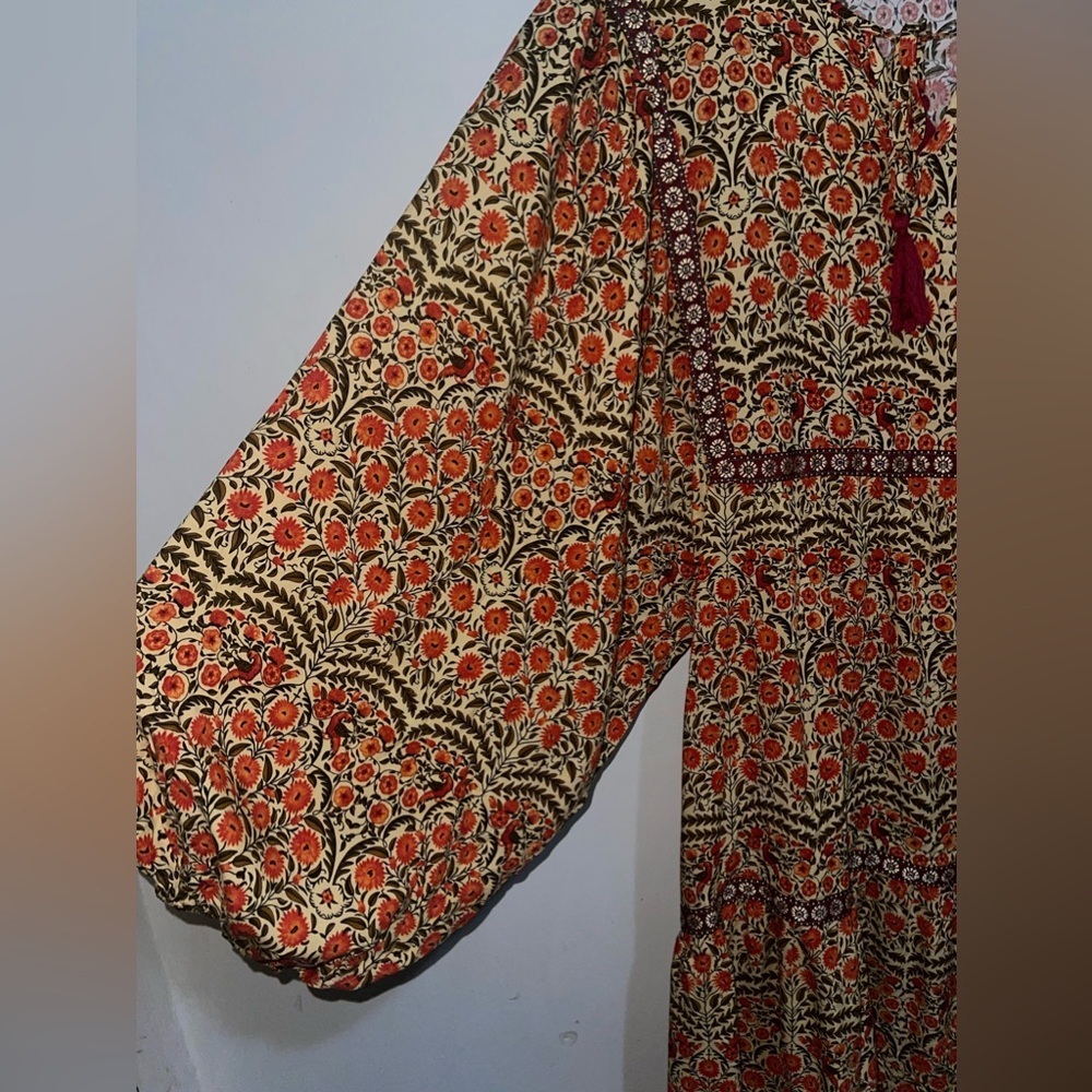 NWOT RustyyDustty Ditsy floral Print  Cottagecore boho Tiered Dress - Picture 5 of 9